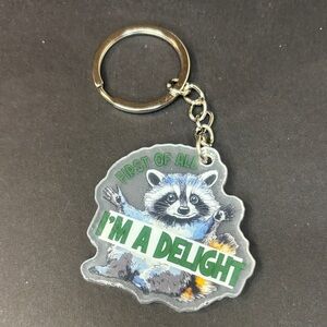 🔥RACCOON EMOTIONAL SUPPORT KEYCHAIN (DELIGHT)